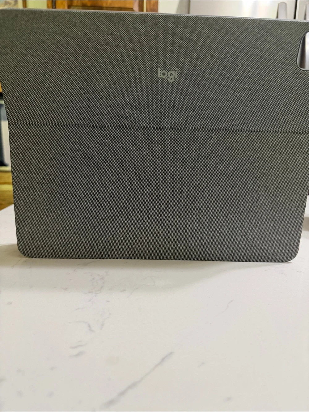 Logitech Dark Gray Fabric Folio Keyboard Case with Trackpad